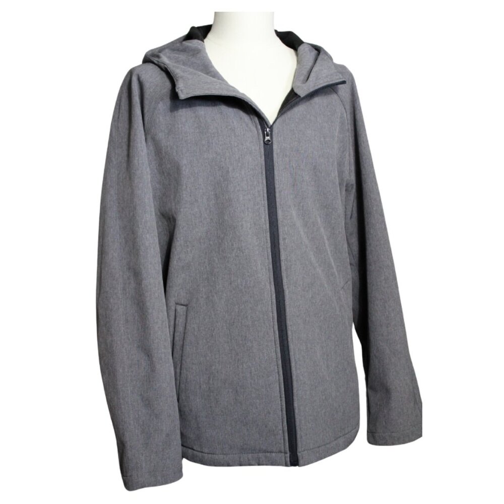 Banana Republic Hoodie SZ XL Grey Zippered Fleece Lined Medium Weight Jacket